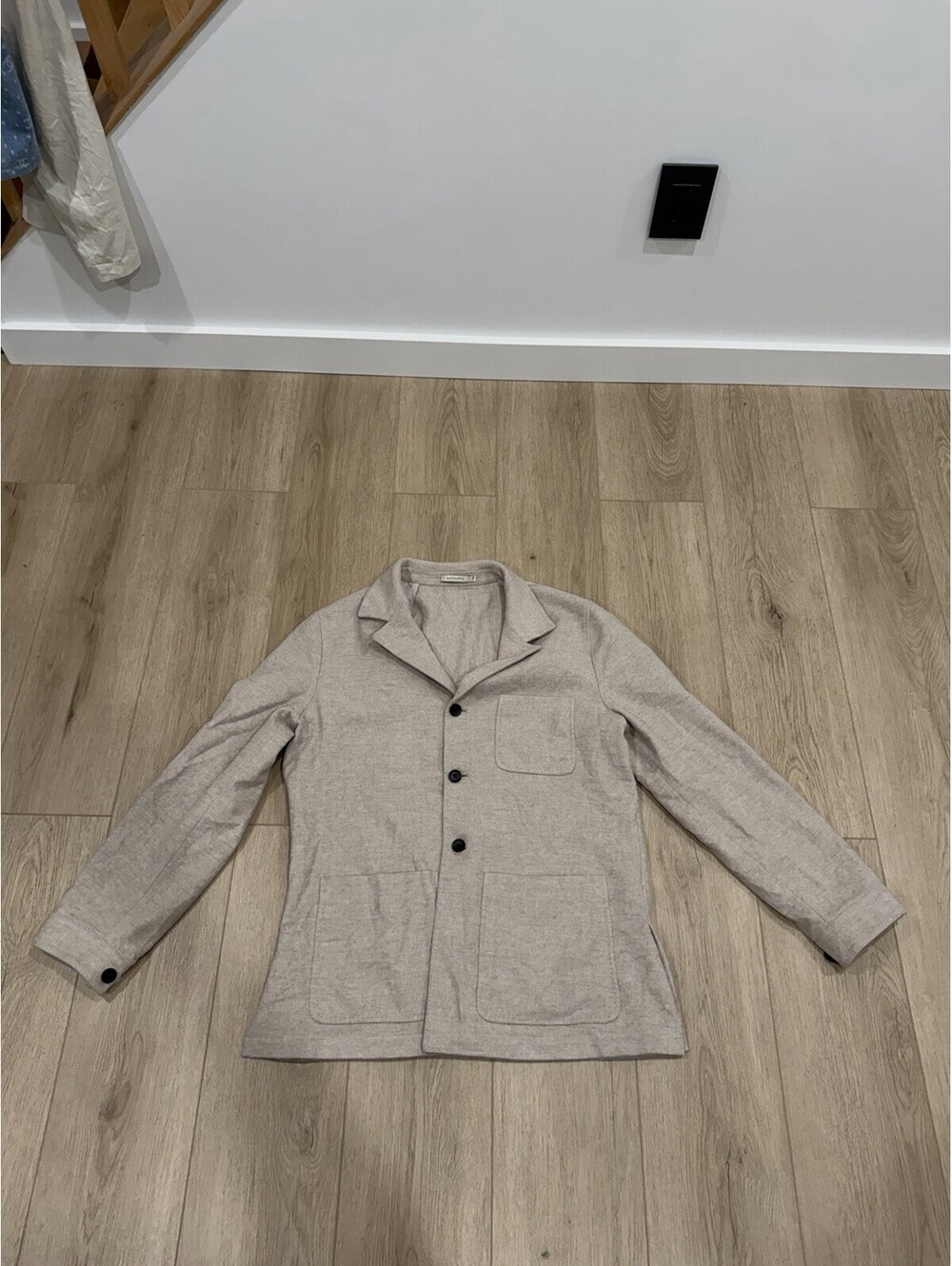 SUITSUPPLY Greenwich SP Blazer Pure Wool Beige 3 Button Pockets SZ 42US